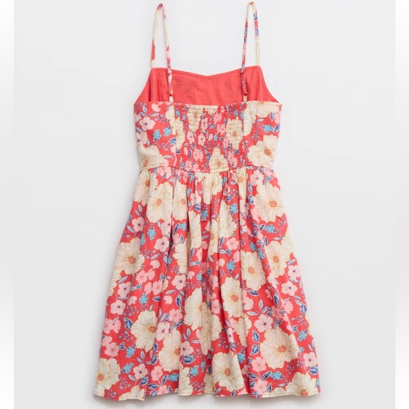 NWT Aerie Pink and Orange Spaghetti Strap Sundress - Picture 6 of 9